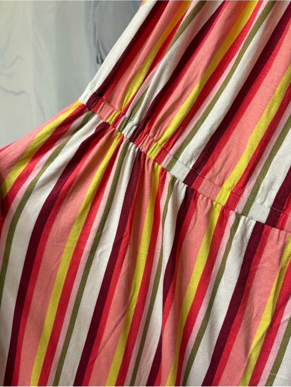 Lane Bryant Striped Maxi Dress in Pink, Yellow, White Size 16/18 - Picture 2 of 4